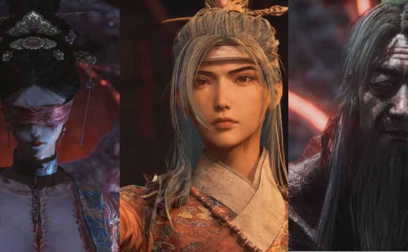 Perfect Bride Fang Ling, Commander Honglan, and Feathery Ambition Xuanyangzi Bosses in Wuchang: Fallen Feathers